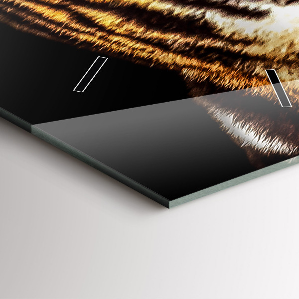 Zegar szklany pionowy Tygrys – dziki wzrok