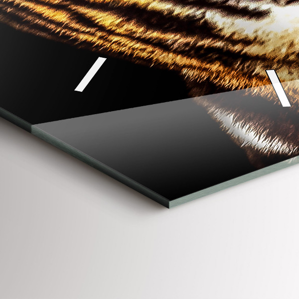 Zegar szklany pionowy Tygrys – dziki wzrok