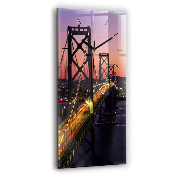 Zegar szklany pionowy USA zachód słońca