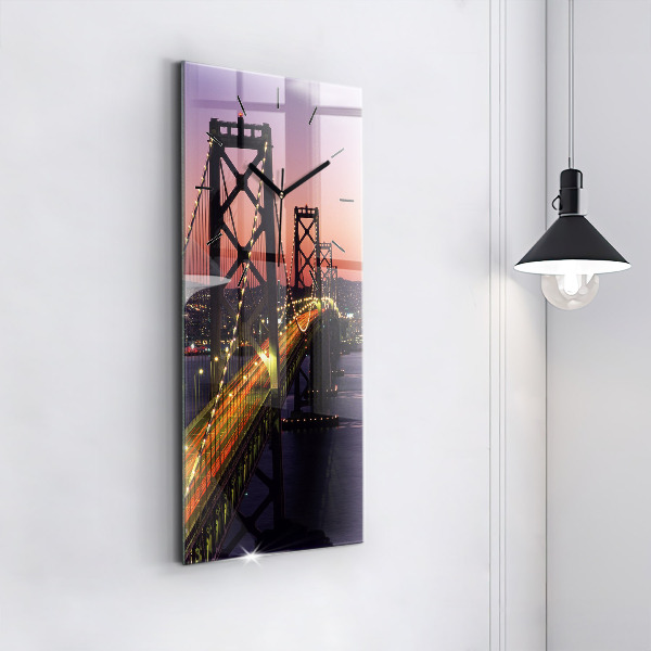 Zegar szklany pionowy USA zachód słońca