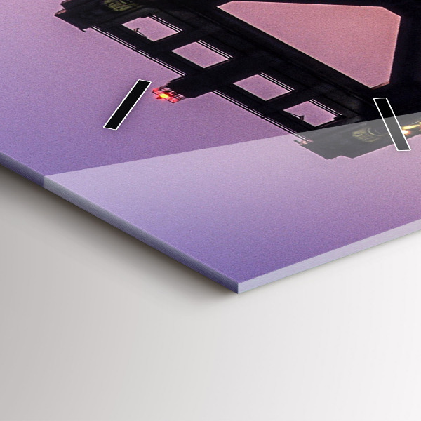 Zegar szklany pionowy USA zachód słońca