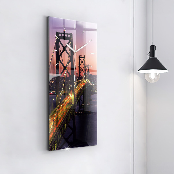 Zegar szklany pionowy USA zachód słońca