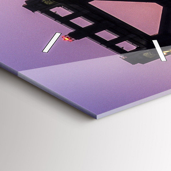 Zegar szklany pionowy USA zachód słońca