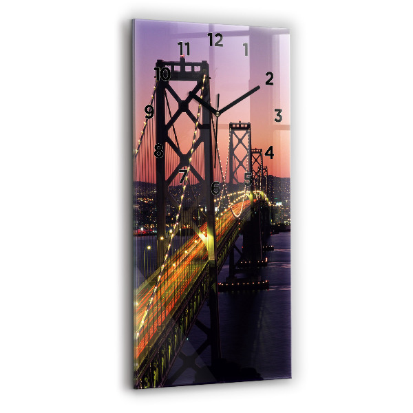 Zegar szklany pionowy USA zachód słońca