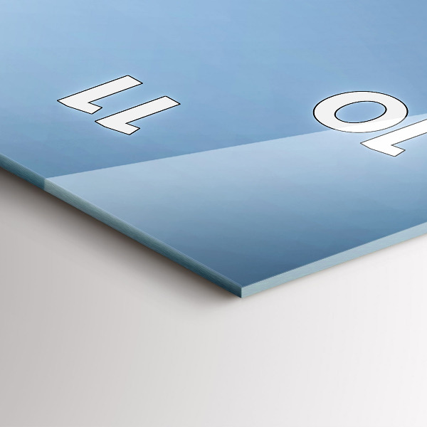 Zegar szklany pionowy Łabędzie w serce