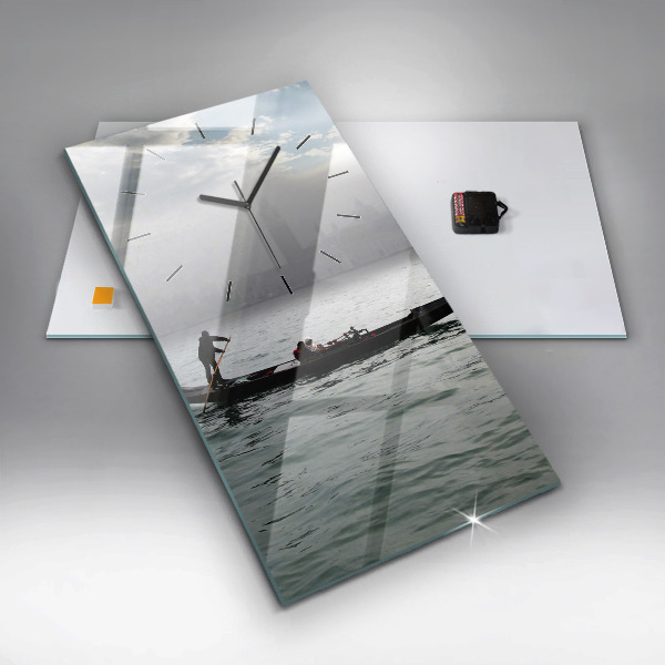 Zegar szklany pionowy Gondola w Wenecji