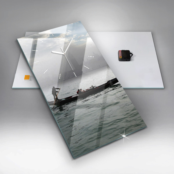 Zegar szklany pionowy Gondola w Wenecji