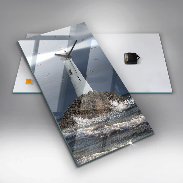 Zegar szklany pionowy Latarnia morska