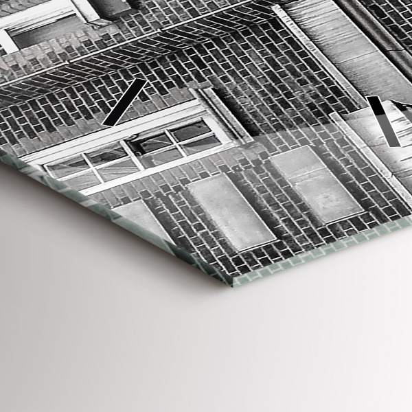 Zegar szklany pionowy Czerwony piętrowy autobus