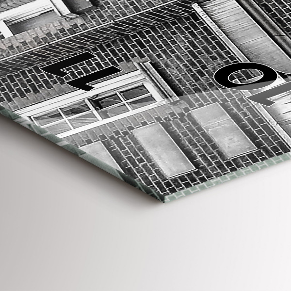 Zegar szklany pionowy Czerwony piętrowy autobus