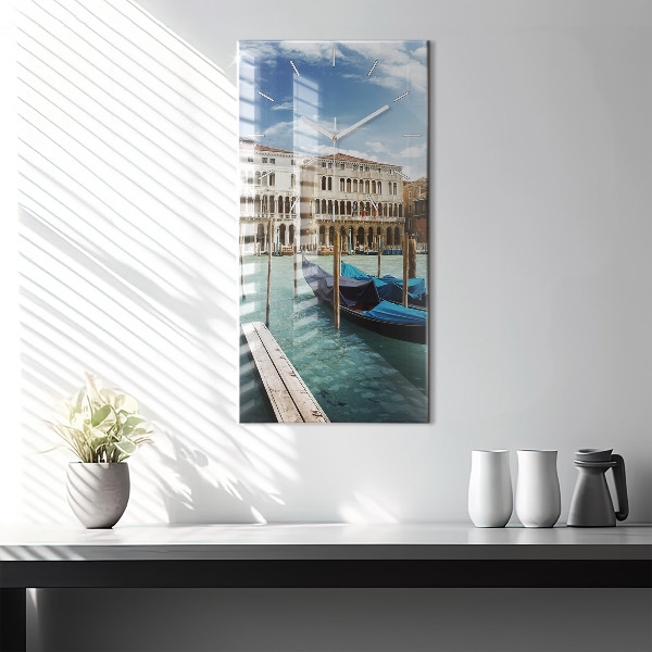 Zegar szklany pionowy Gondole Wenecja Włochy