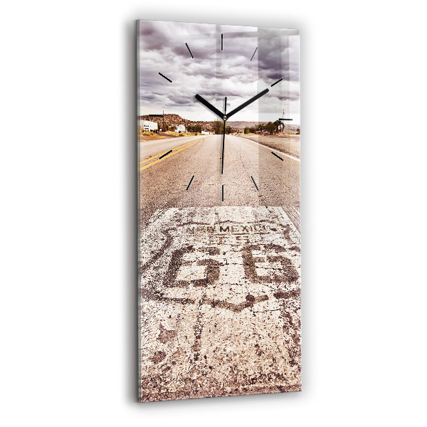 Zegar szklany pionowy droga Route 66 USA