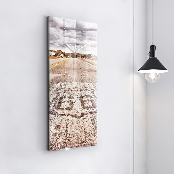 Zegar szklany pionowy droga Route 66 USA