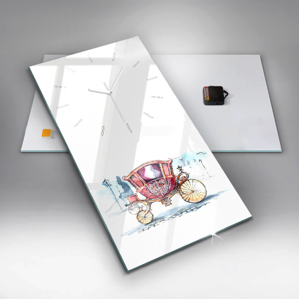 Zegar szklany pionowy Starodawna Karoca Królowej