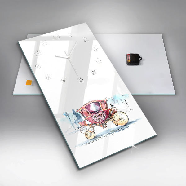 Zegar szklany pionowy Starodawna Karoca Królowej