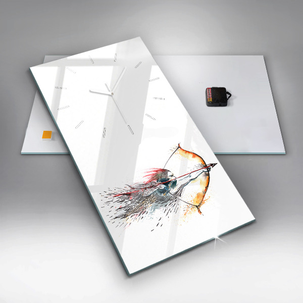 Zegar szklany pionowy Wojownik podczas polowania