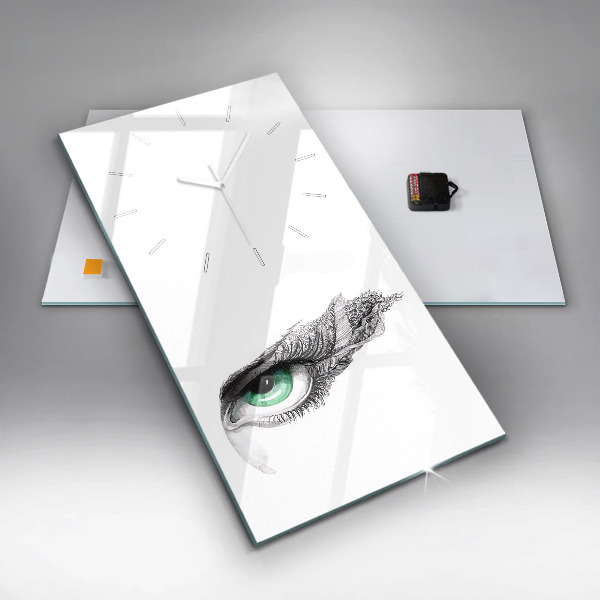 Zegar szklany pionowy Abstrakcja oko człowieka