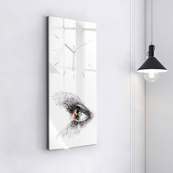 Zegar szklany pionowy Rysunek ludzkiego oka