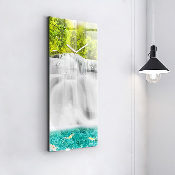 Zegar szklany pionowy Wodospad w Tajlandii