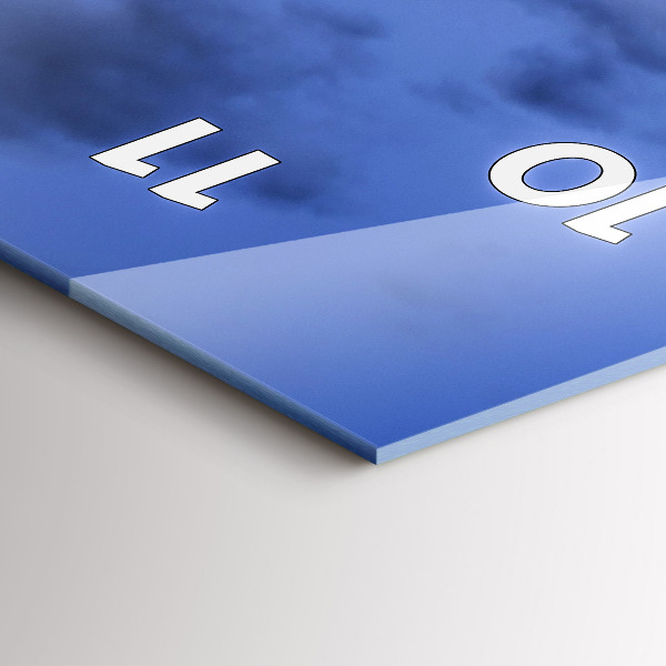 Zegar szklany pionowy Czerwony londyński autobus