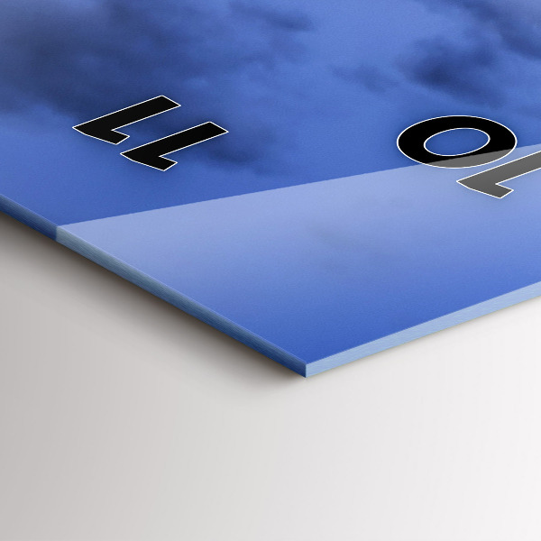 Zegar szklany pionowy Czerwony londyński autobus