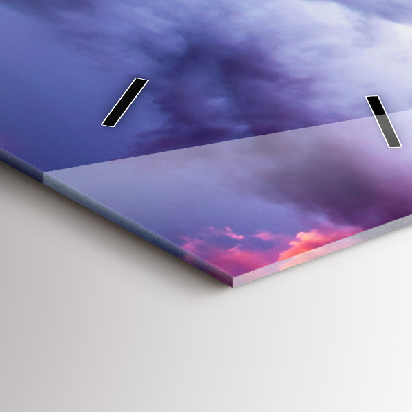 Zegar szklany pionowy Zimowy górski Krajobraz