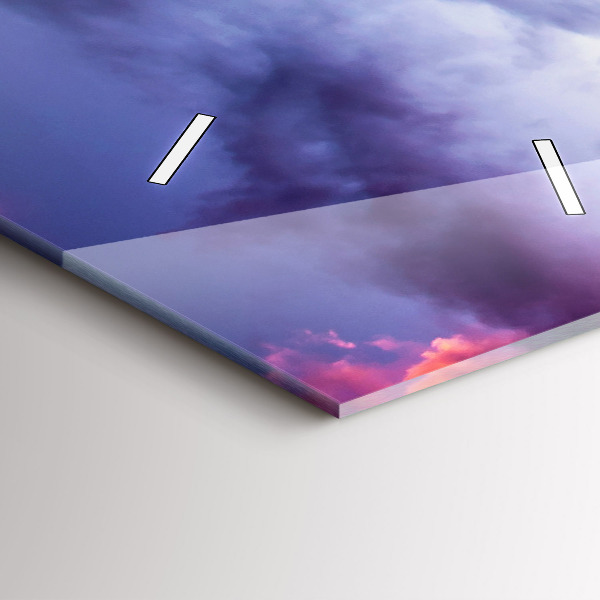 Zegar szklany pionowy Zimowy górski Krajobraz