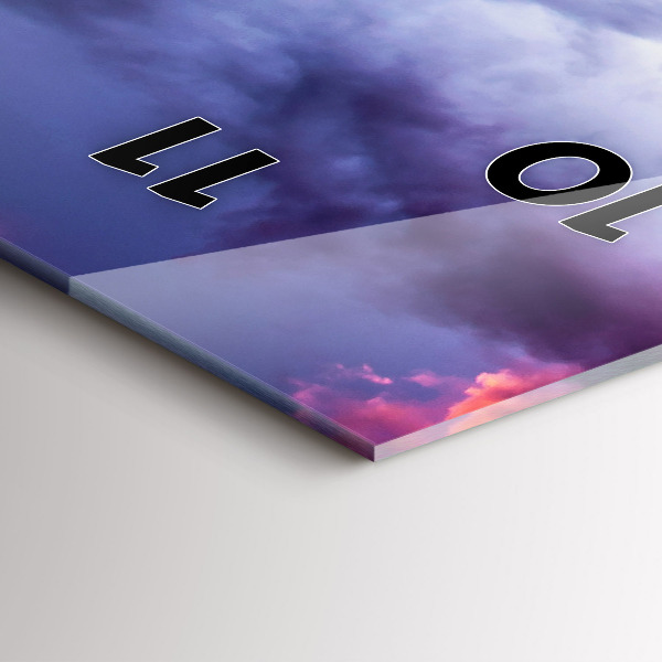 Zegar szklany pionowy Zimowy górski Krajobraz