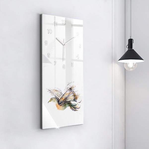 Zegar szklany pionowy Ptak i książka