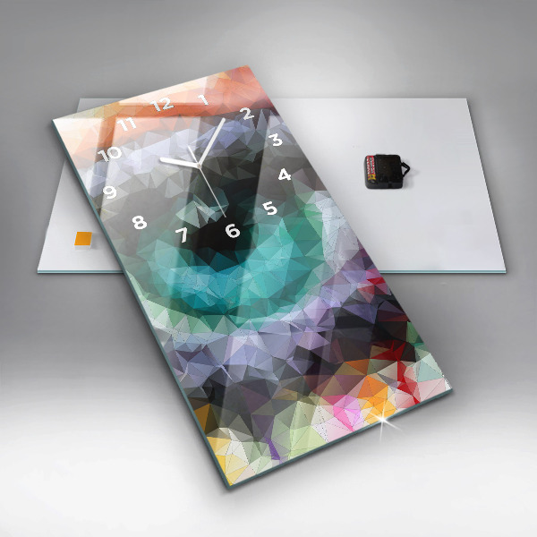 Zegar szklany pionowy Kolorowe ludzkie oko