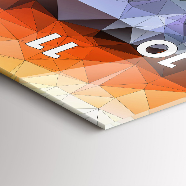 Zegar szklany pionowy Kolorowe ludzkie oko