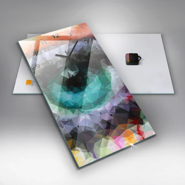 Zegar szklany pionowy Kolorowe ludzkie oko