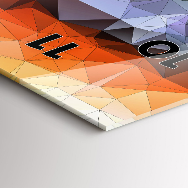 Zegar szklany pionowy Kolorowe ludzkie oko