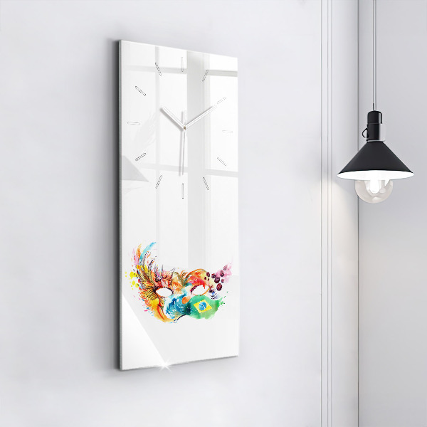 Zegar szklany pionowy Kultura - flaga Brazylii