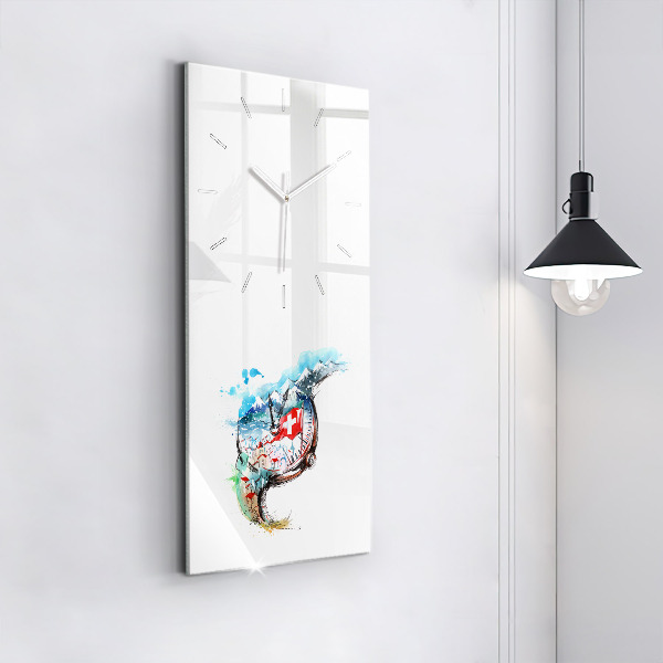 Zegar szklany pionowy Szwajcarski zegarek