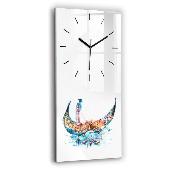 Zegar szklany pionowy Włochy - wenecka Gondola