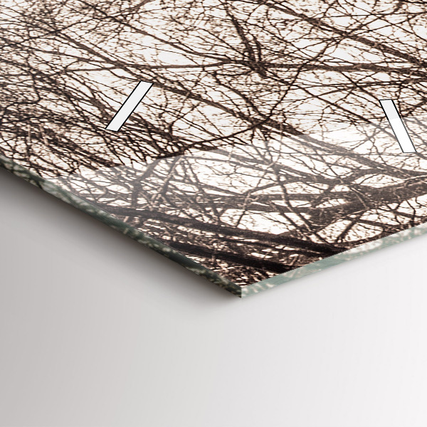 Zegar szklany pionowy Ścieżka leśna w sepii