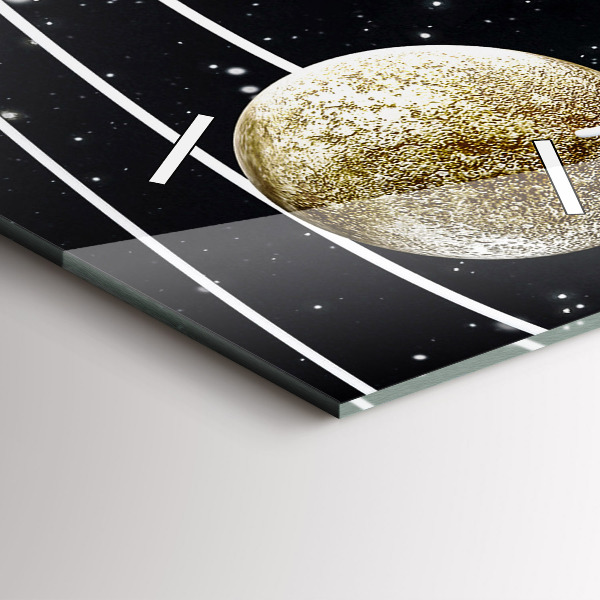 Zegar szklany pionowy Układ słoneczny