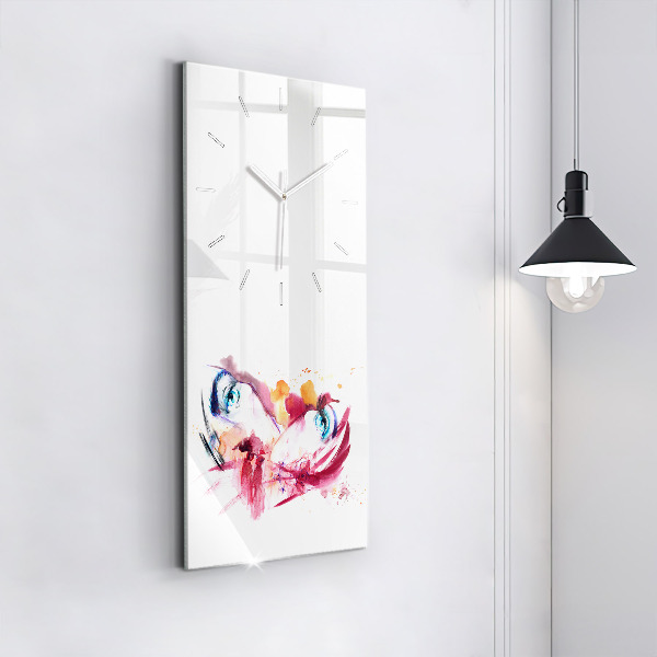 Zegar szklany pionowy Romantyczna para