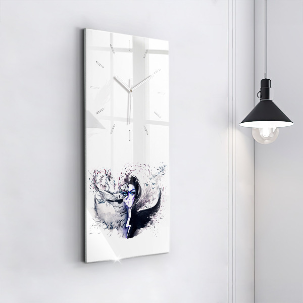 Zegar szklany pionowy Ilustracja Kobiety