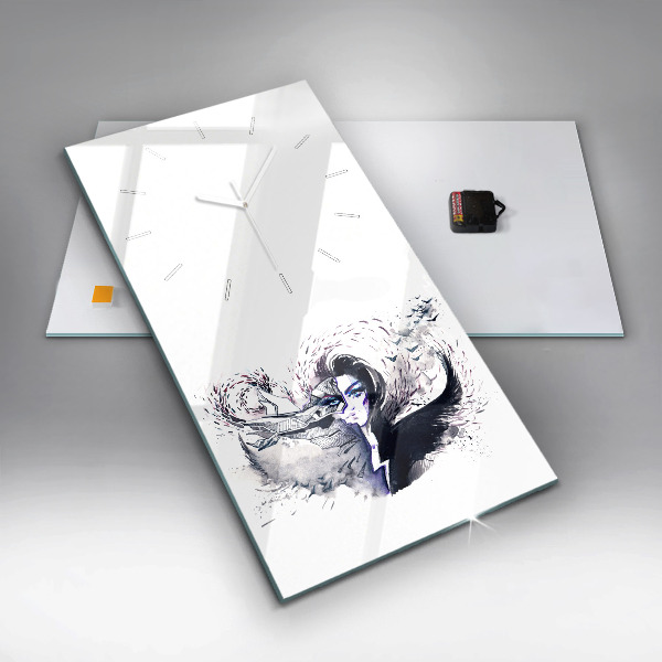 Zegar szklany pionowy Ilustracja Kobiety