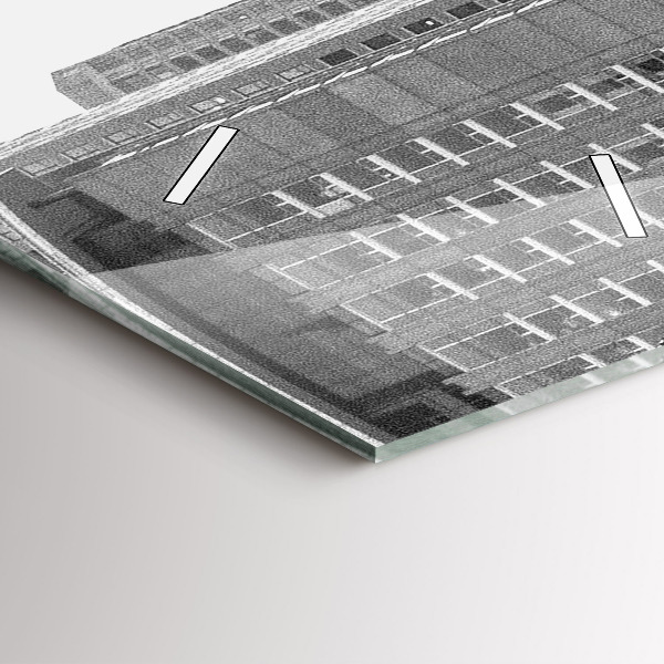 Zegar szklany pionowy Ulice miasta Chicago