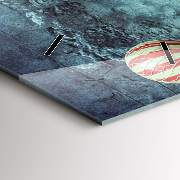 Zegar szklany pionowy Malowane balony