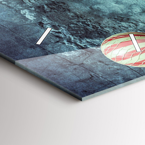 Zegar szklany pionowy Malowane balony