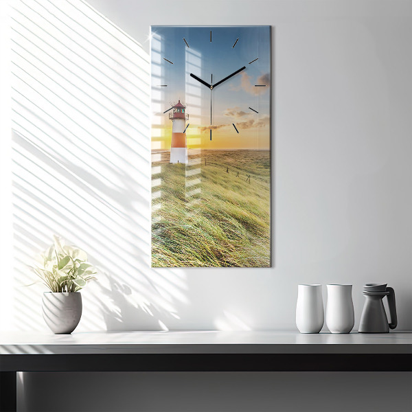 Zegar szklany pionowy Latarnia morska