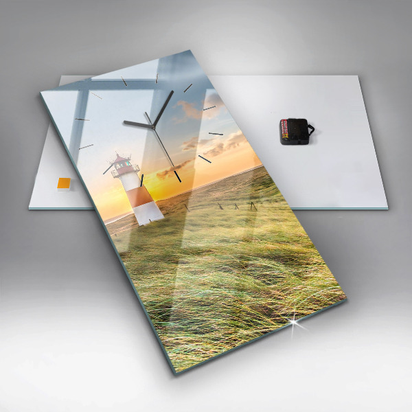 Zegar szklany pionowy Latarnia morska