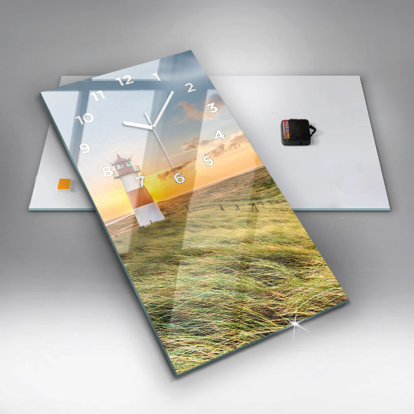 Zegar szklany pionowy Latarnia morska