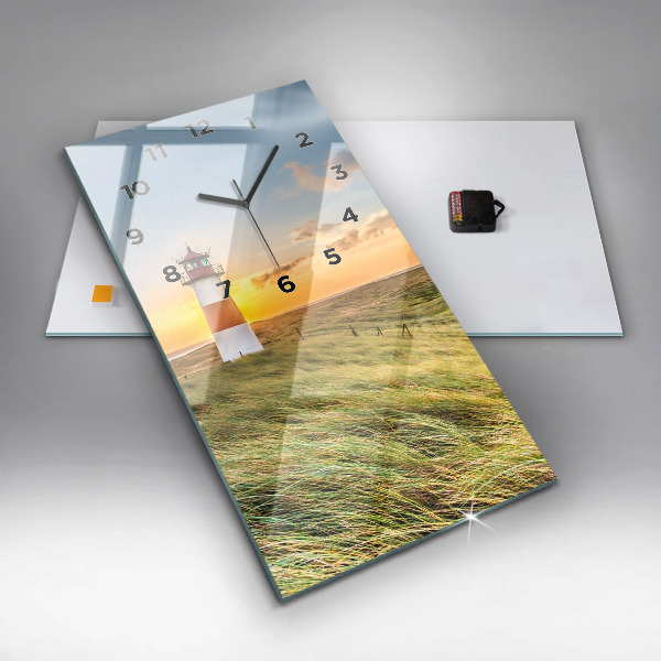 Zegar szklany pionowy Latarnia morska