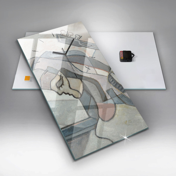 Zegar szklany pionowy Malarstwo abstrakcyjne