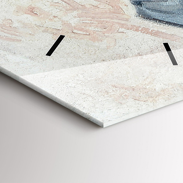 Zegar szklany pionowy Malarstwo abstrakcyjne